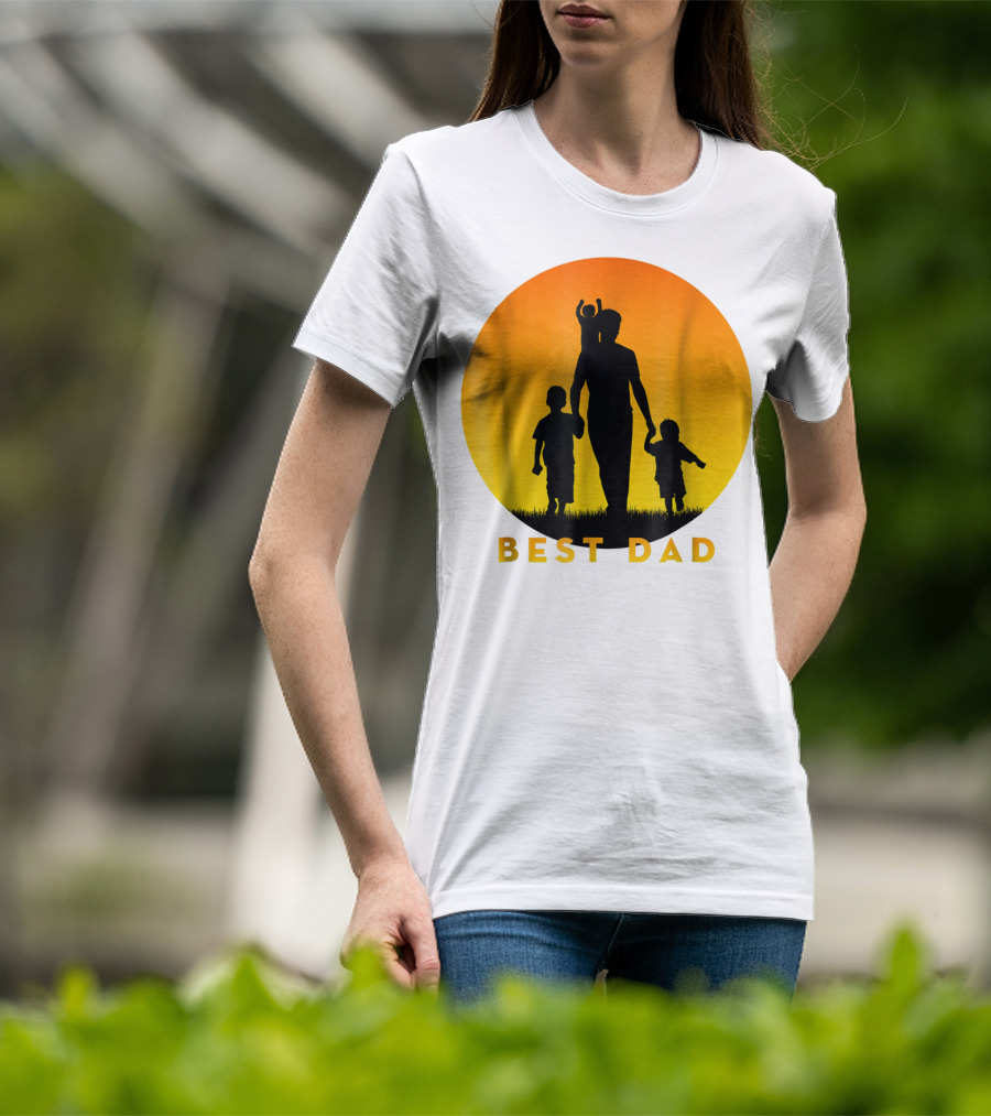 BEST BEST DAD Of 3 Kids Cool T-Shirt