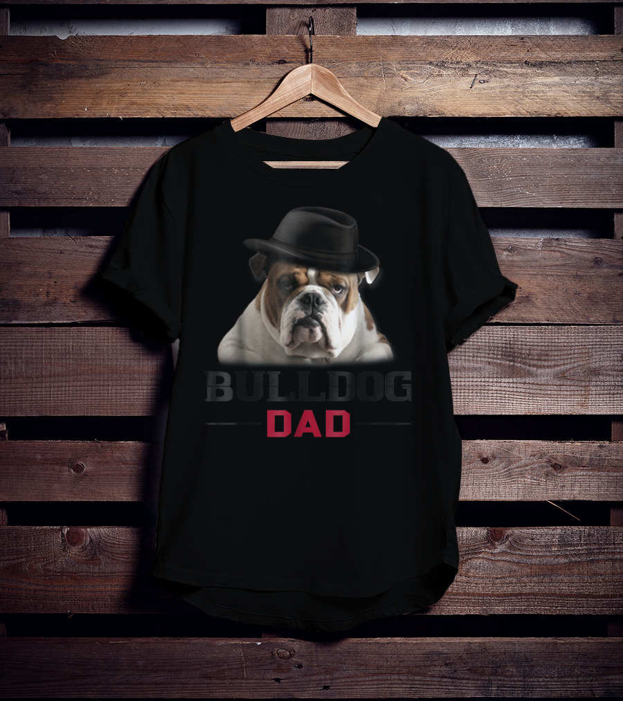 Bulldog Dad Dog Lovers Stylish Hat T-Shirt
