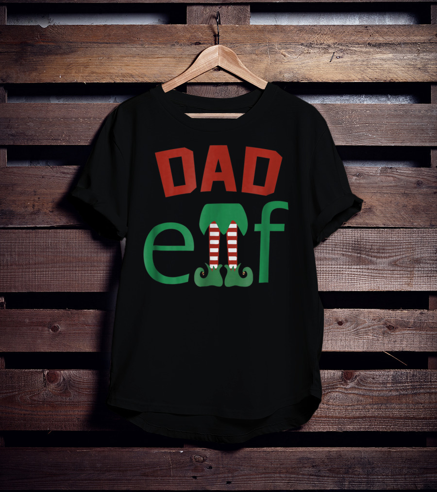 Dad Elf Christmas Family Matching Holiday T-Shirt
