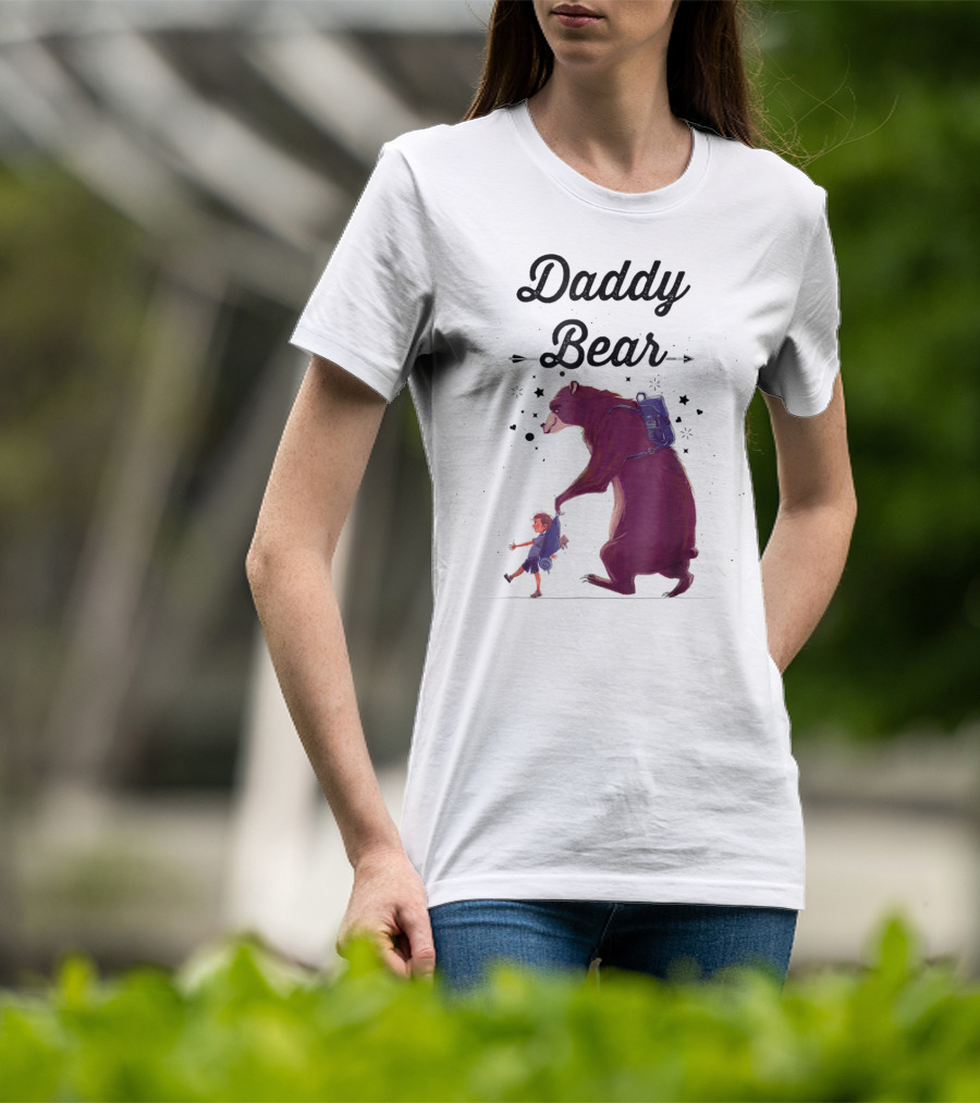 Daddy Bear Camping Papa Mens Dad Father T-Shirt