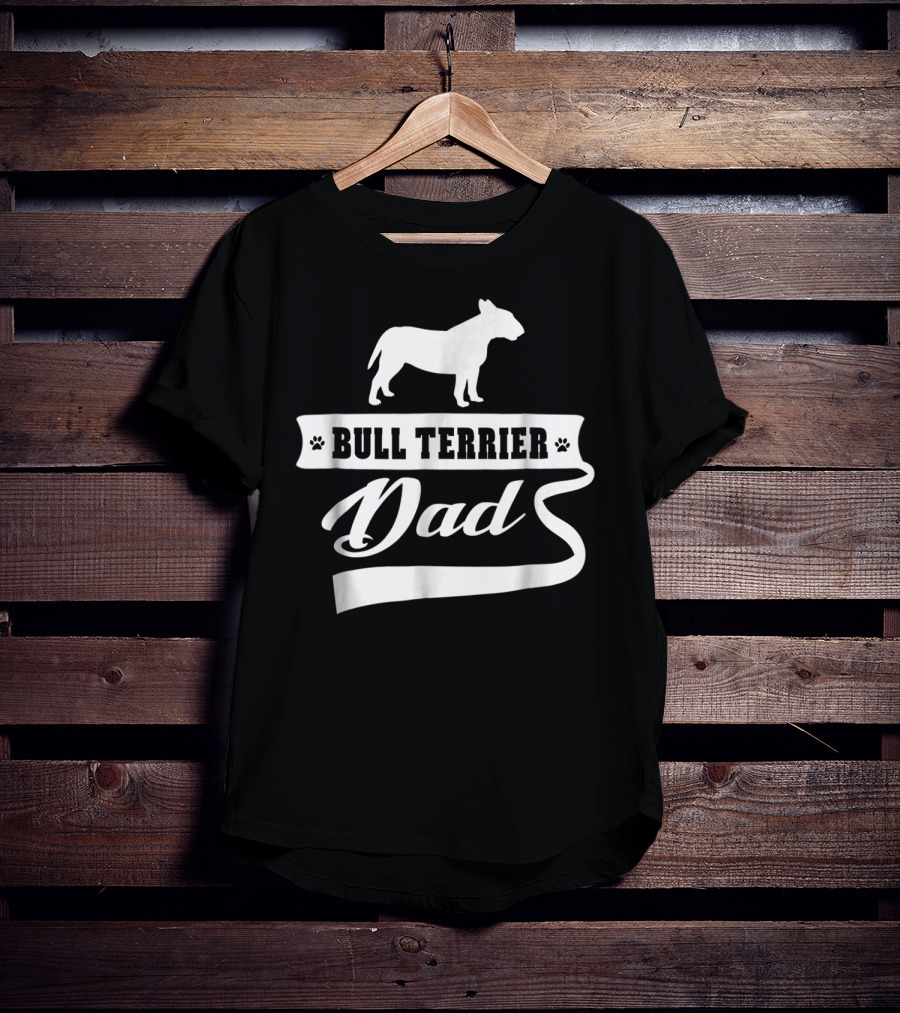 Bull Terrier Dad Mens Animal Dogs T-Shirt