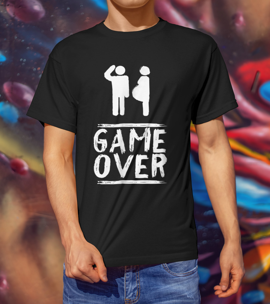 Game Over Cute Pregnancy New Babies New Dad Expecting Parent T-Shirt