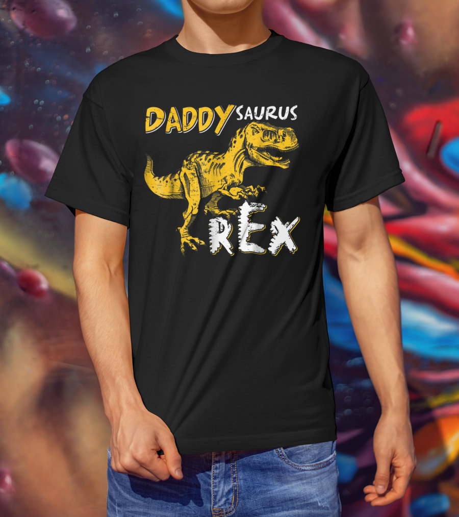 Daddysaurus Rex Dinosaur Daddy Saurus T-Rex T-Shirt
