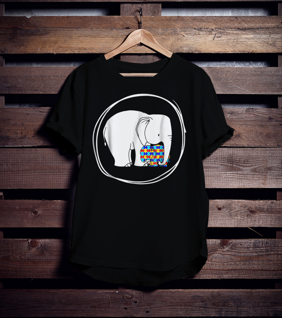 Elephant Love Autism Awareness Puzzle T-Shirt