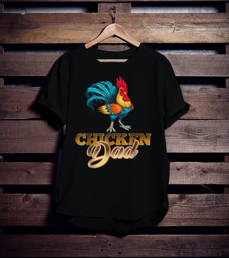 Chicken Dad Rooster Hen Farmers35 Funny T-Shirt