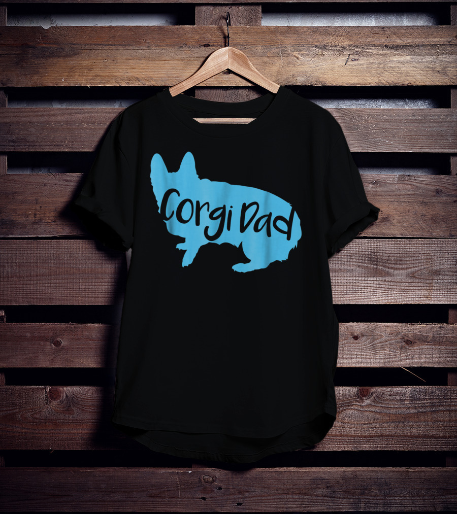 Cute Corgi Dad CorgiLover Welsh Pembroke Dog T-Shirt