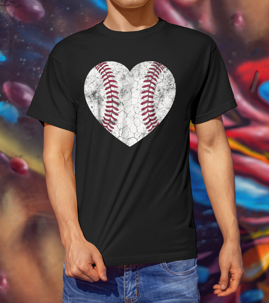 Baseball Heart Softball Love Fun T-Shirt