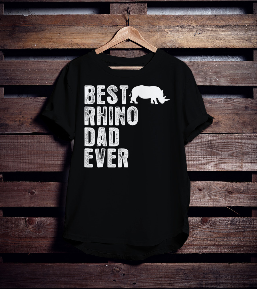 Best Rhino Dad Ever Rhinoceros T-Shirt