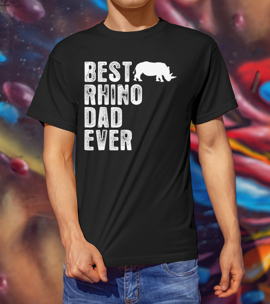 Best Rhino Dad Ever Rhinoceros T-Shirt