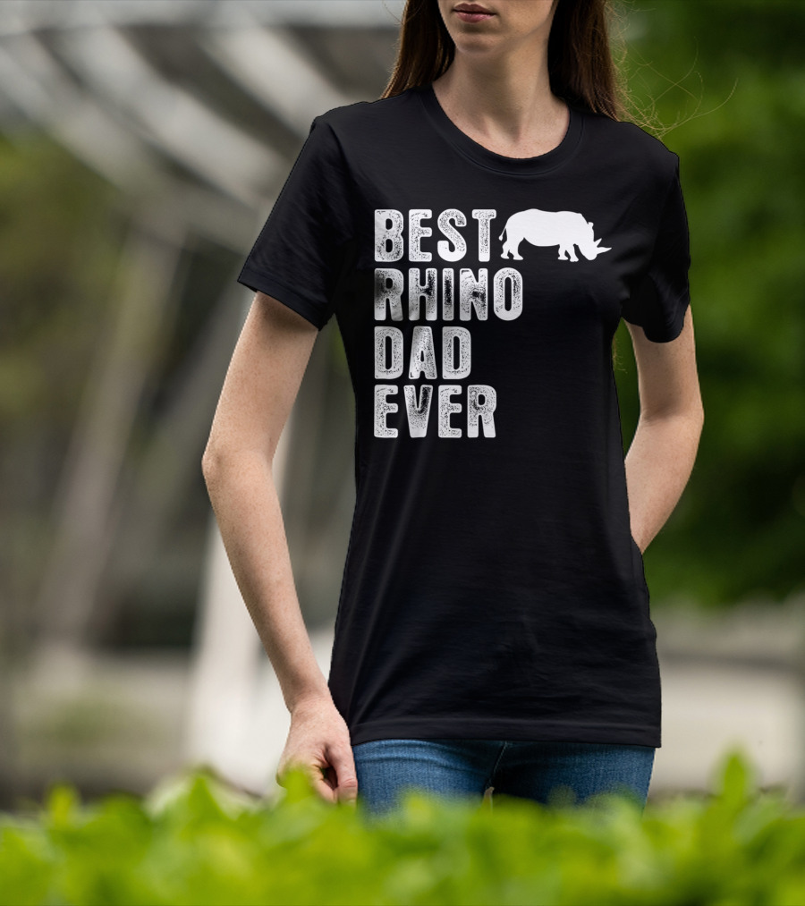 Best Rhino Dad Ever Rhinoceros T-Shirt