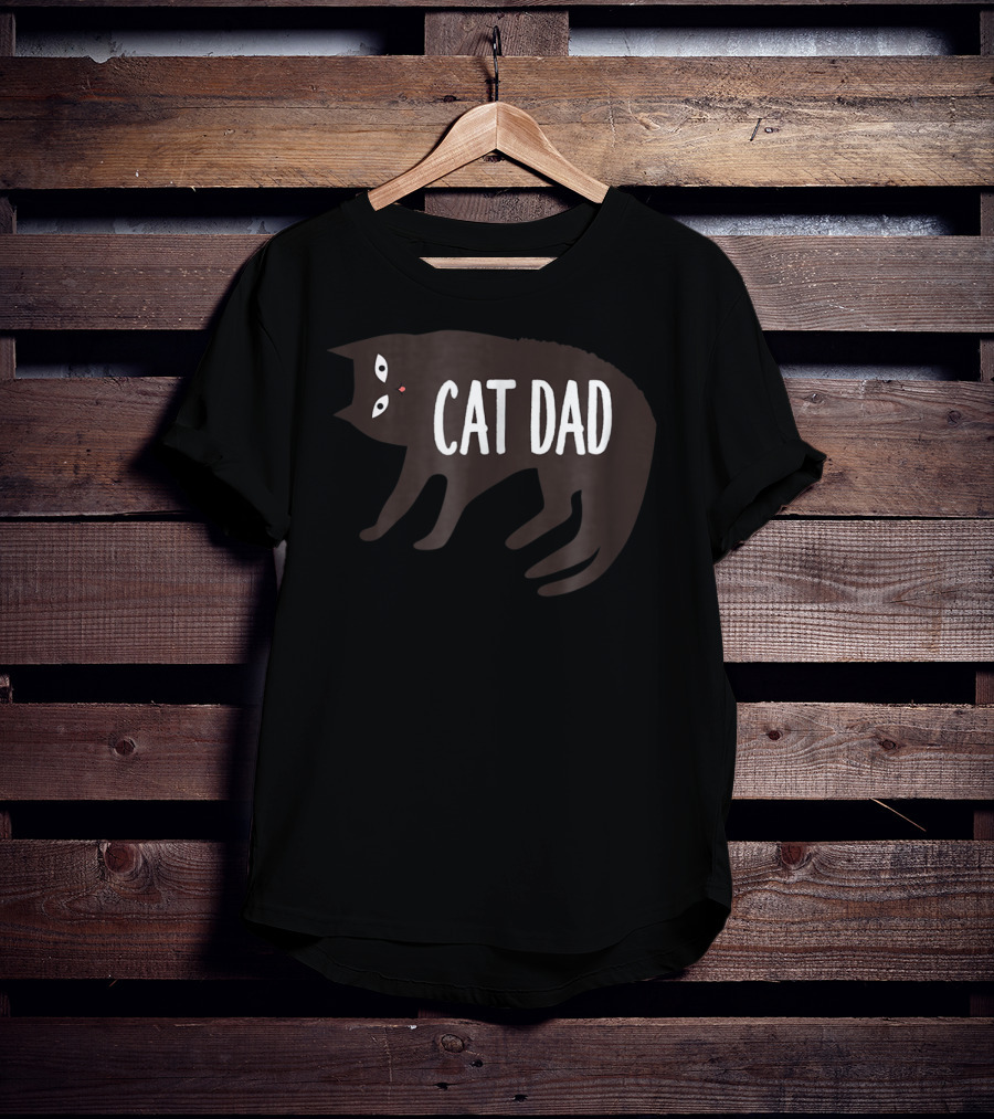 Cat Dad Cat Lovers Cat Owners Black Cat T-Shirt