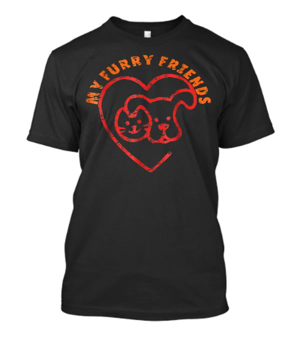 My Furry Friends Cat Mom Dog Dad Love T-Shirt