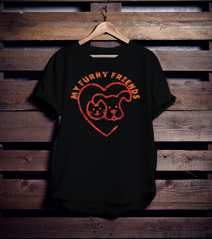 My Furry Friends Cat Mom Dog Dad Love T-Shirt