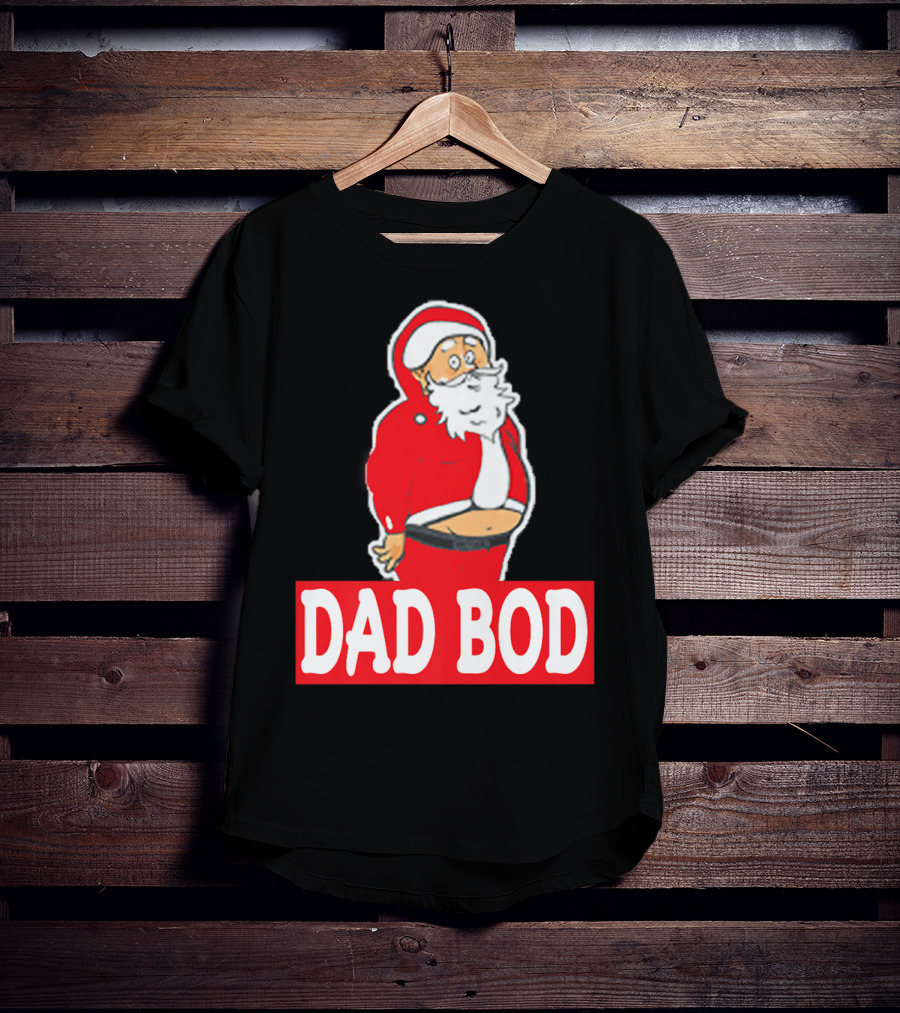 Dad Bod Funny Christmas Santa Belly UglyParty45 T-Shirt