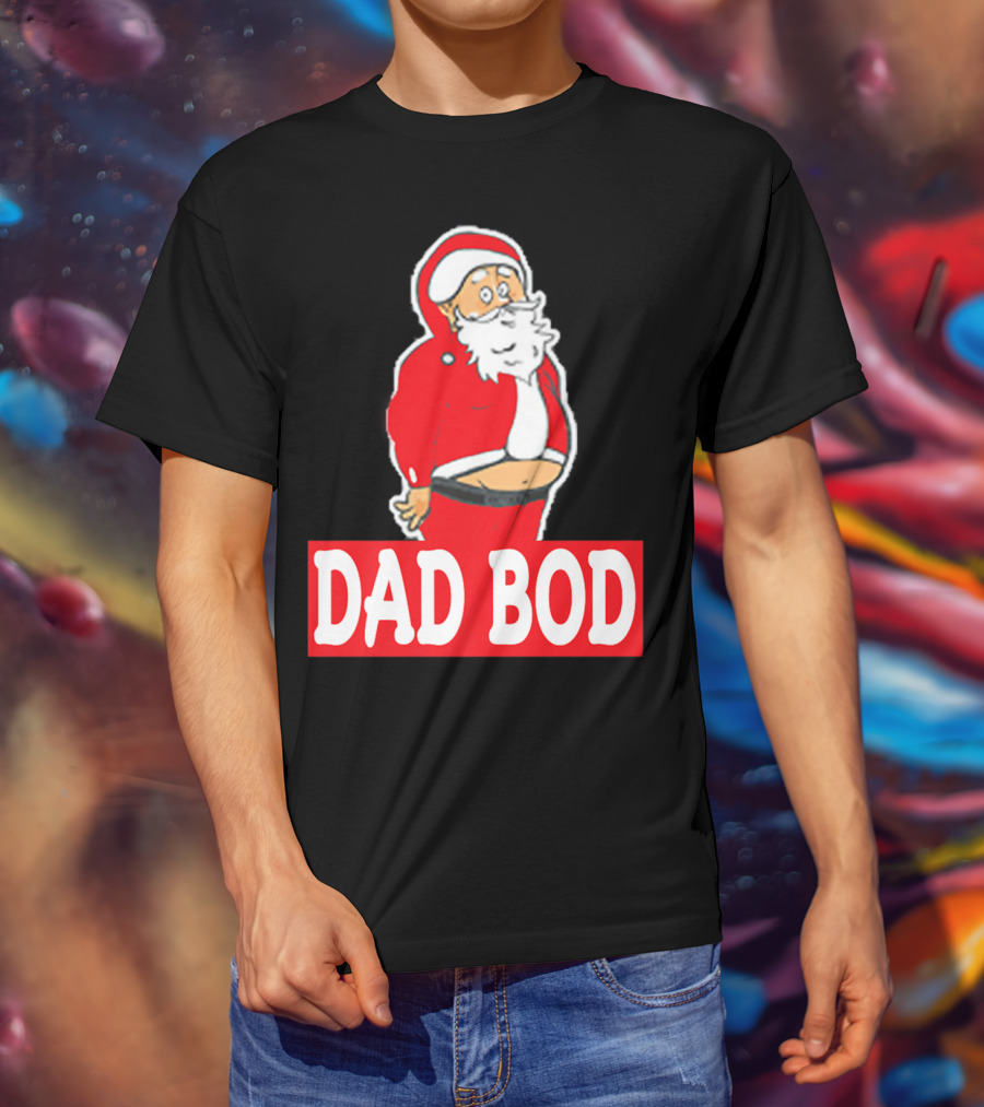 Dad Bod Funny Christmas Santa Belly UglyParty45 T-Shirt
