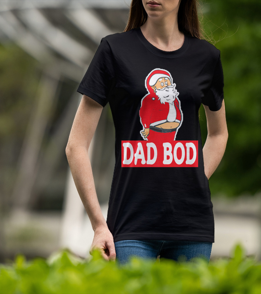 Dad Bod Funny Christmas Santa Belly UglyParty45 T-Shirt
