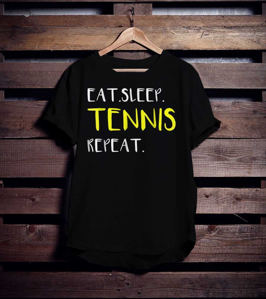 Eat Sleep Tennis Repeat Awesome From Dad Mom12 T-Shirt