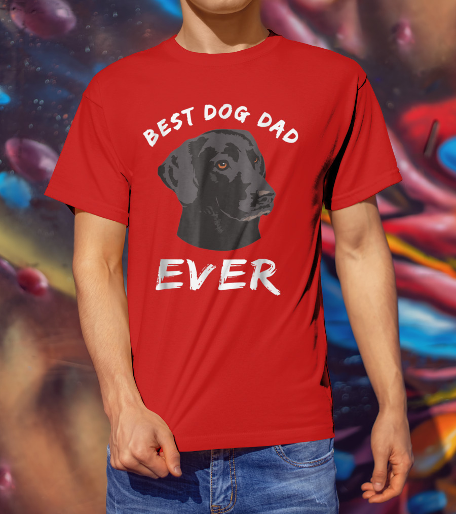 Best Dog Dad Ever Black Lab Retriever T-Shirt