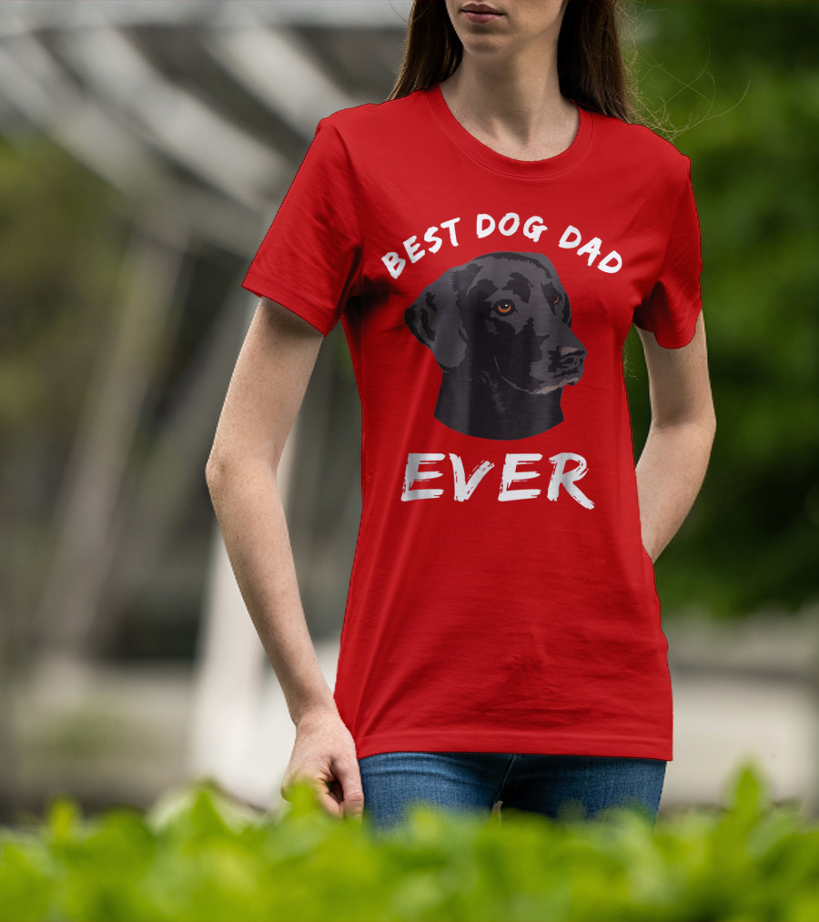 Best Dog Dad Ever Black Lab Retriever T-Shirt