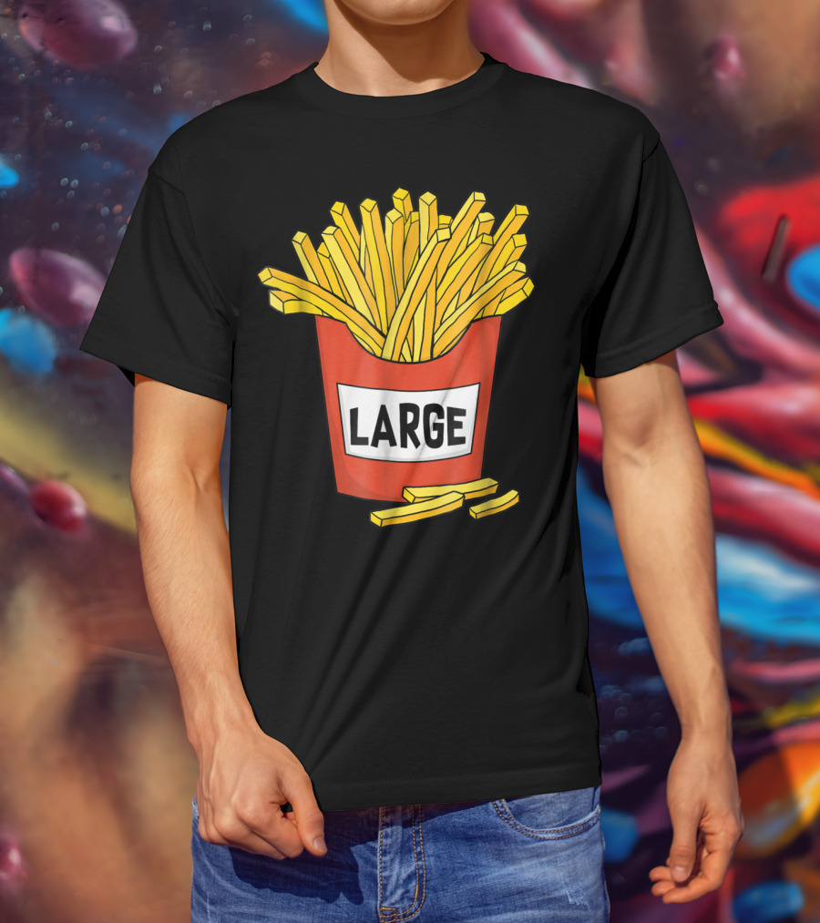 Large Golden French Fries Dad Coolest Big Collection T-Shirt