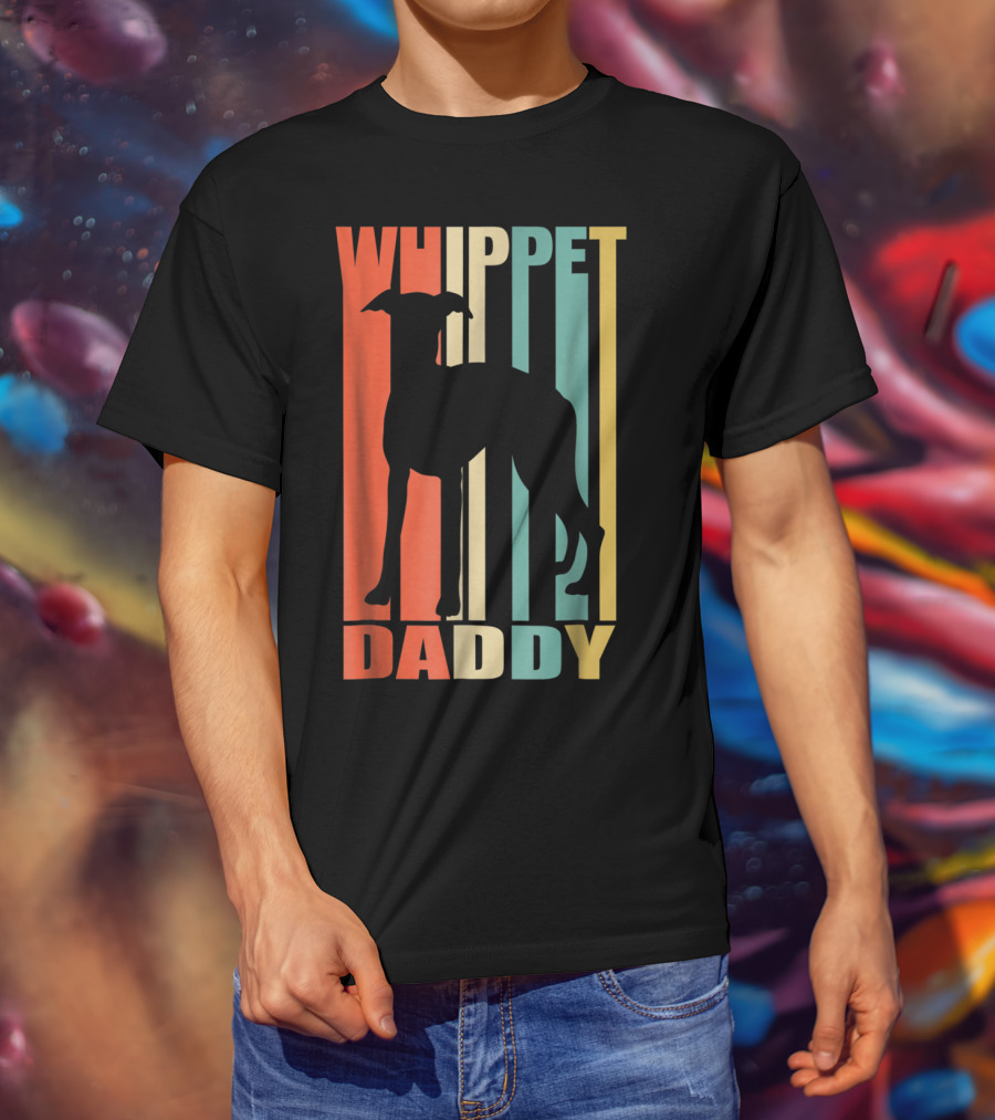 Whippet Daddy Vintage Love Dog56 T-Shirt