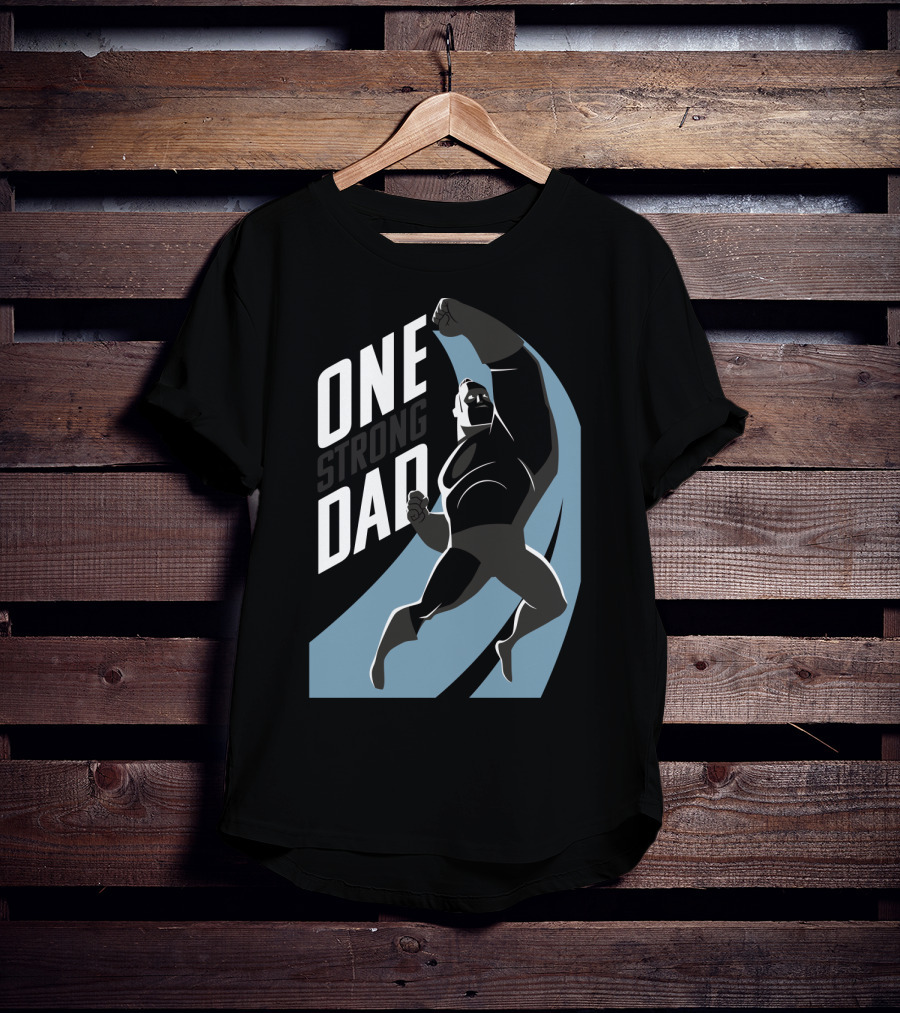 Disney Pixar Incredibles 2 One Strong Dad Iconic Heroic Pose T-Shirt