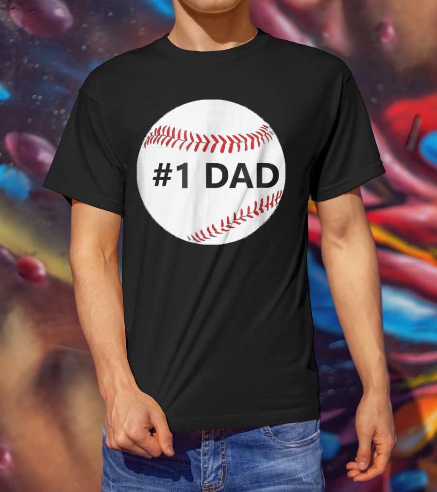 1 Dad Baseball T-Shirt