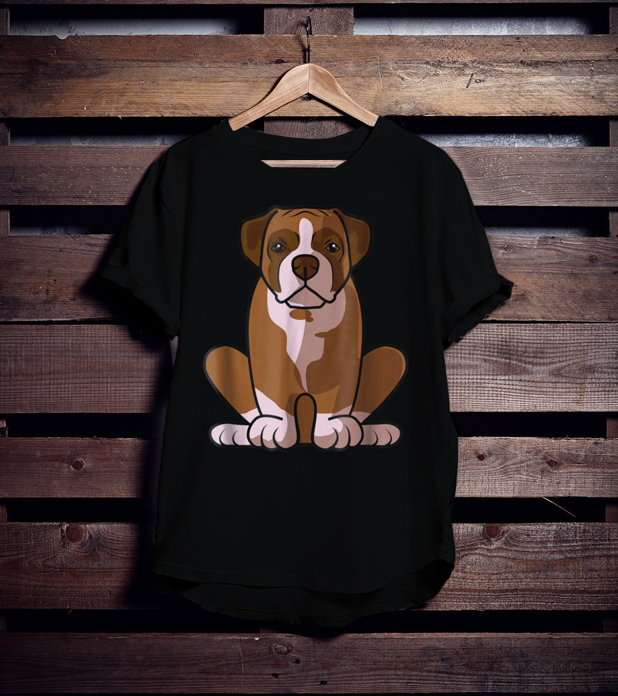 Boxer Dog Sitting Patiently For The Holidays T-Shirt