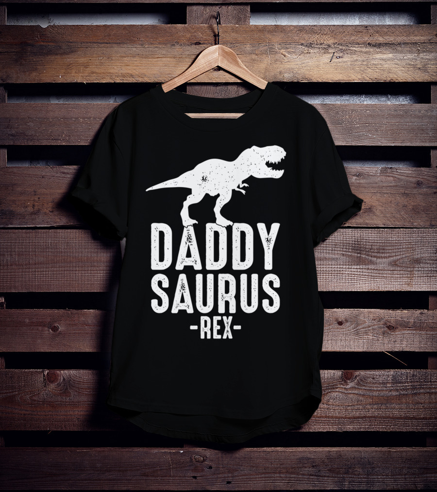 Daddysaurus Rex Daddy Dinosaur Pun T-Shirt