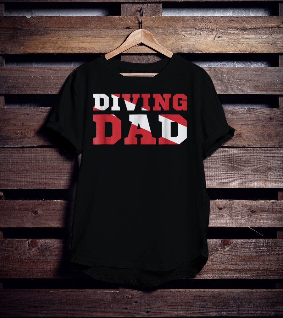 Diving Dad Scuba Flag T-Shirt