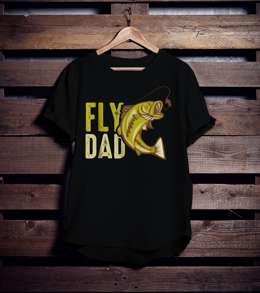 Fly Dad Bass Fishing Fisherman T-Shirt