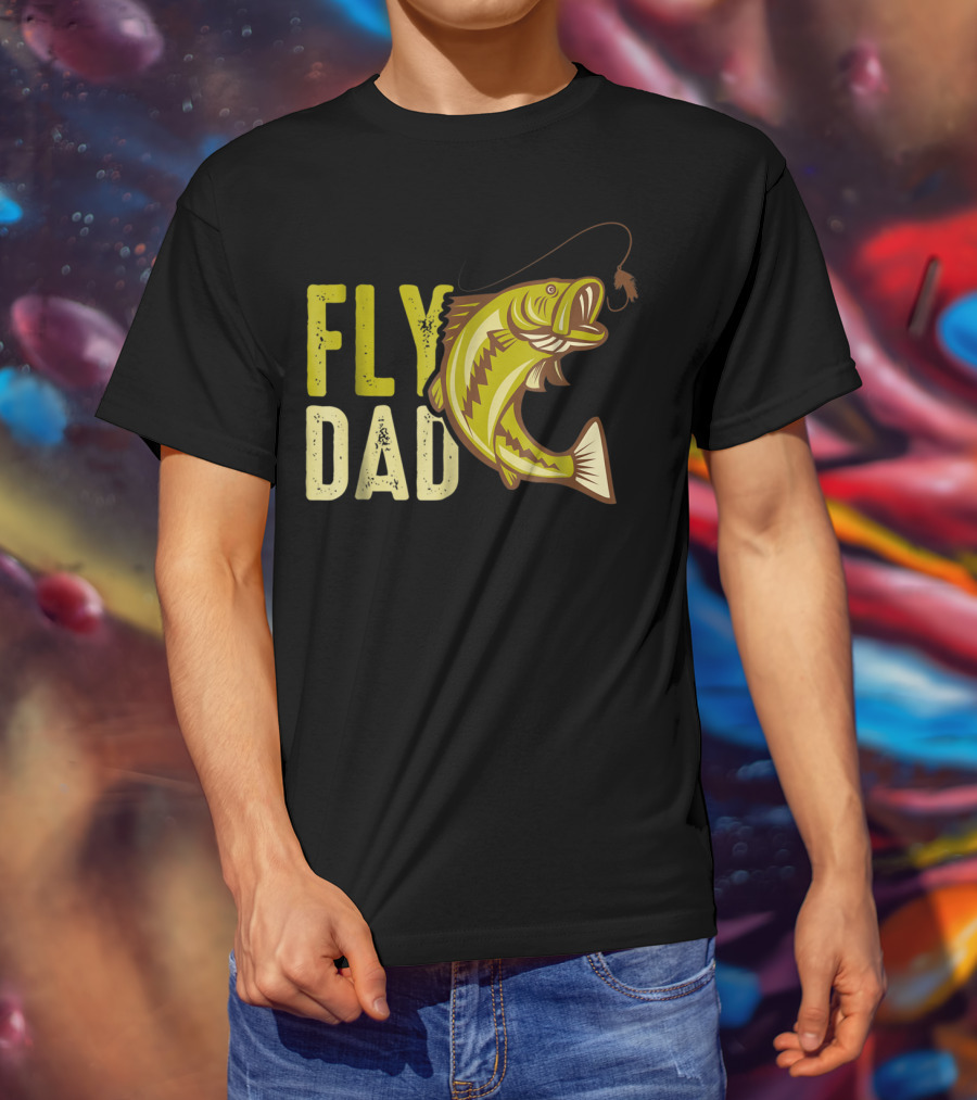 Fly Dad Bass Fishing Fisherman T-Shirt