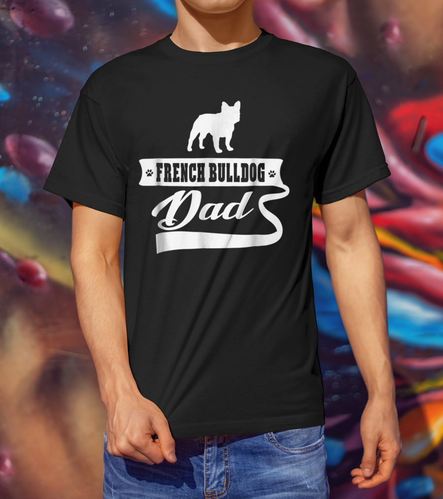 French Bulldog Dad Mens Dog Animal T-Shirt
