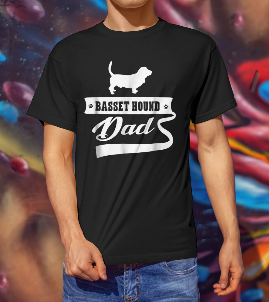 Basset Hound Dad Dog Mens Animal Dogs T-Shirt