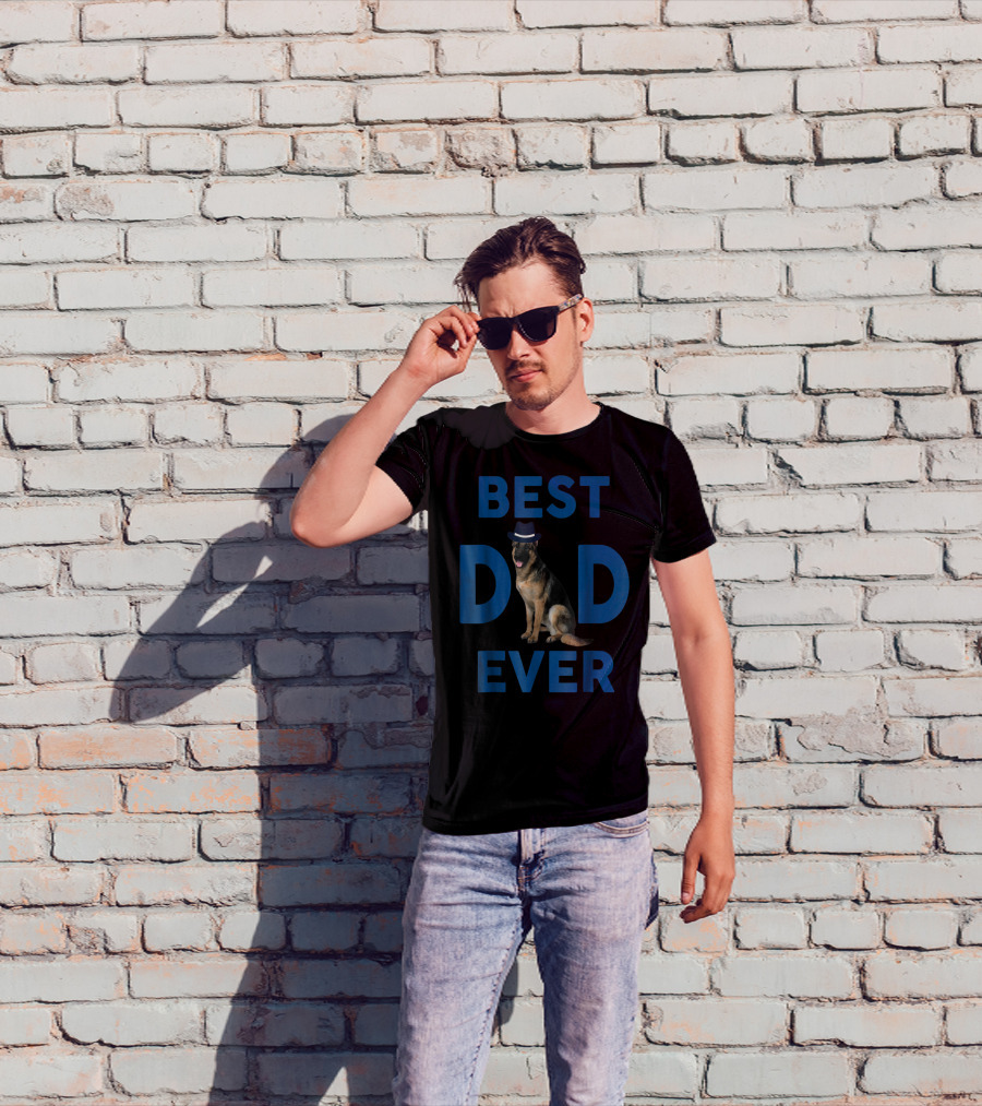 Best Dad Ever German Shepherd Pup64 T-Shirt