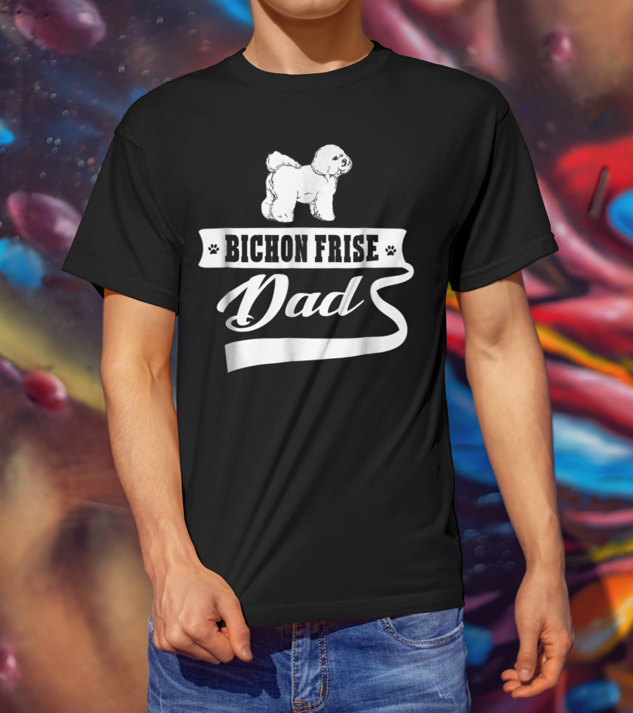 Bichon Frise Dad Mens Animal Dogs T-Shirt