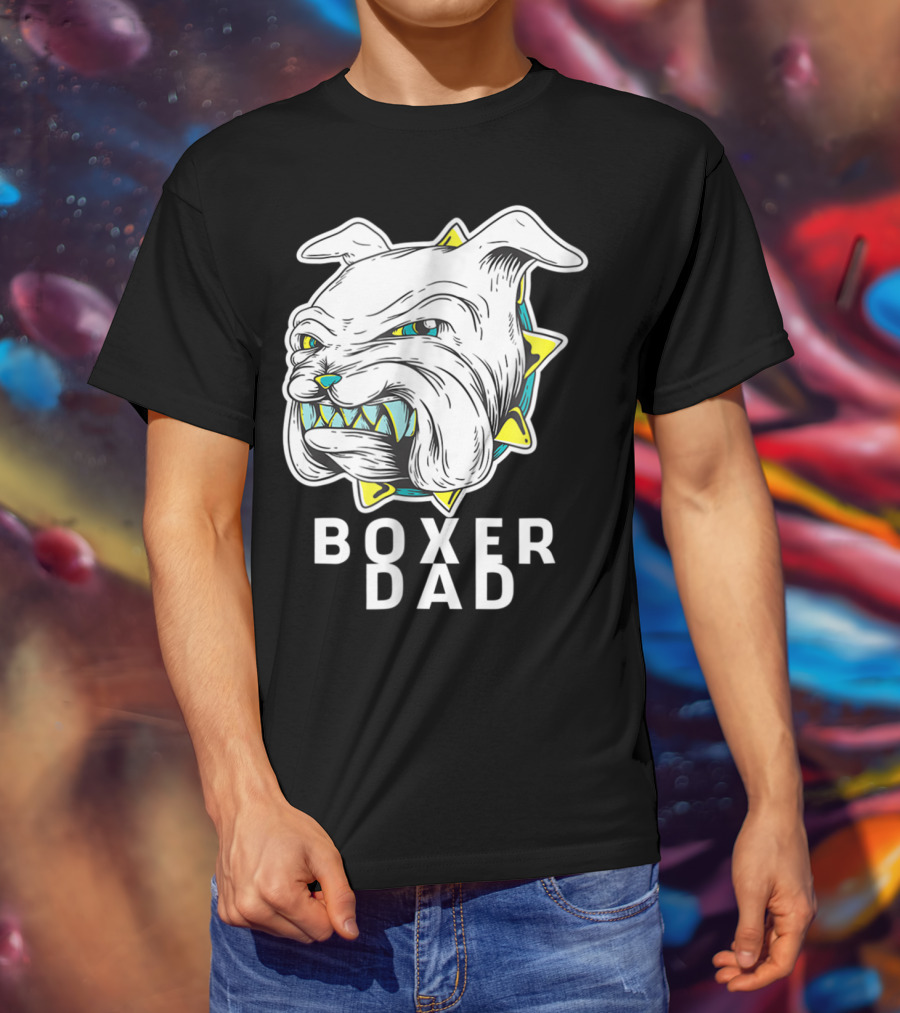Boxer Dad Dog Lover Fierce Bulldog T-Shirt