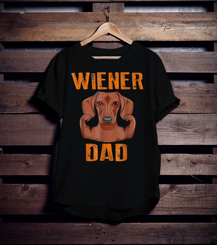 WIENER DAD Dachshund Muscle T-Shirt