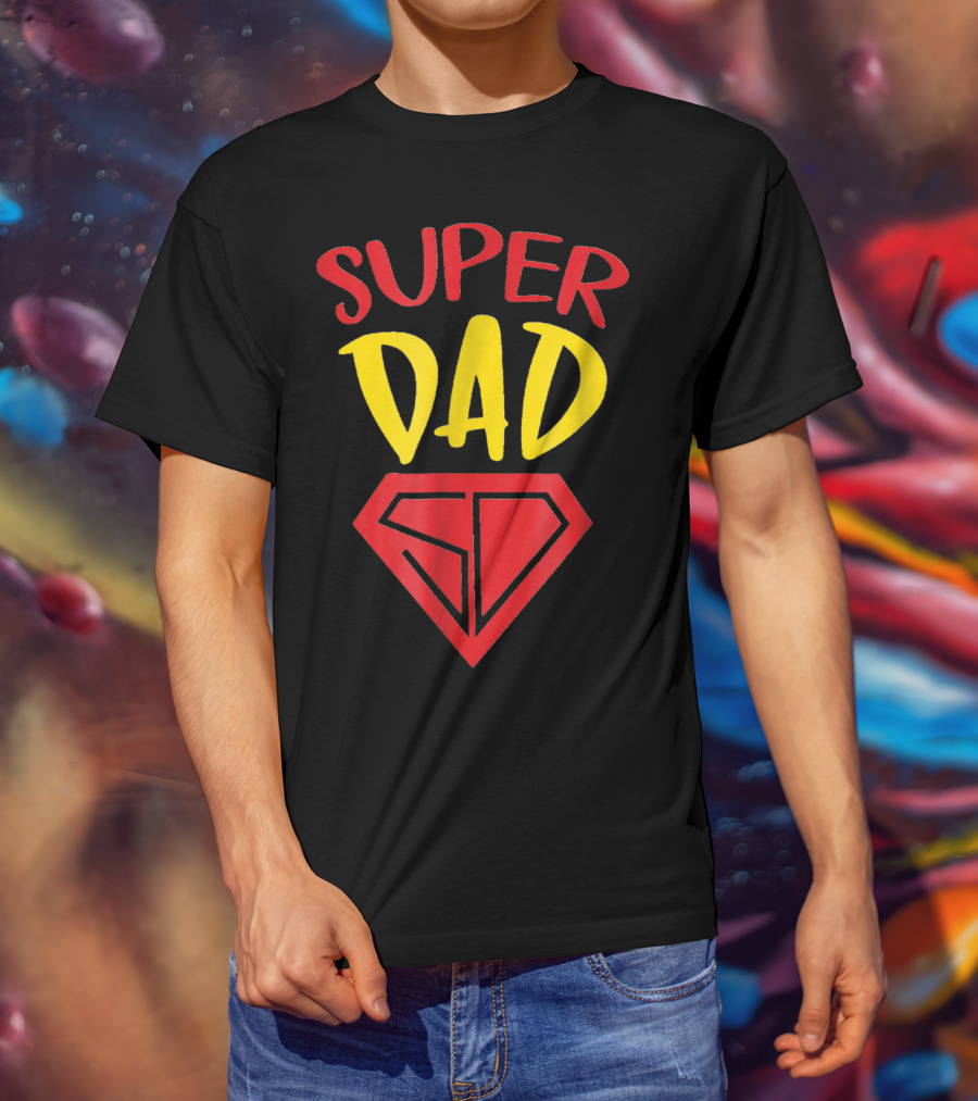 Fathers Day Super Dad SD Symbol A Dads Life Matters T-Shirt