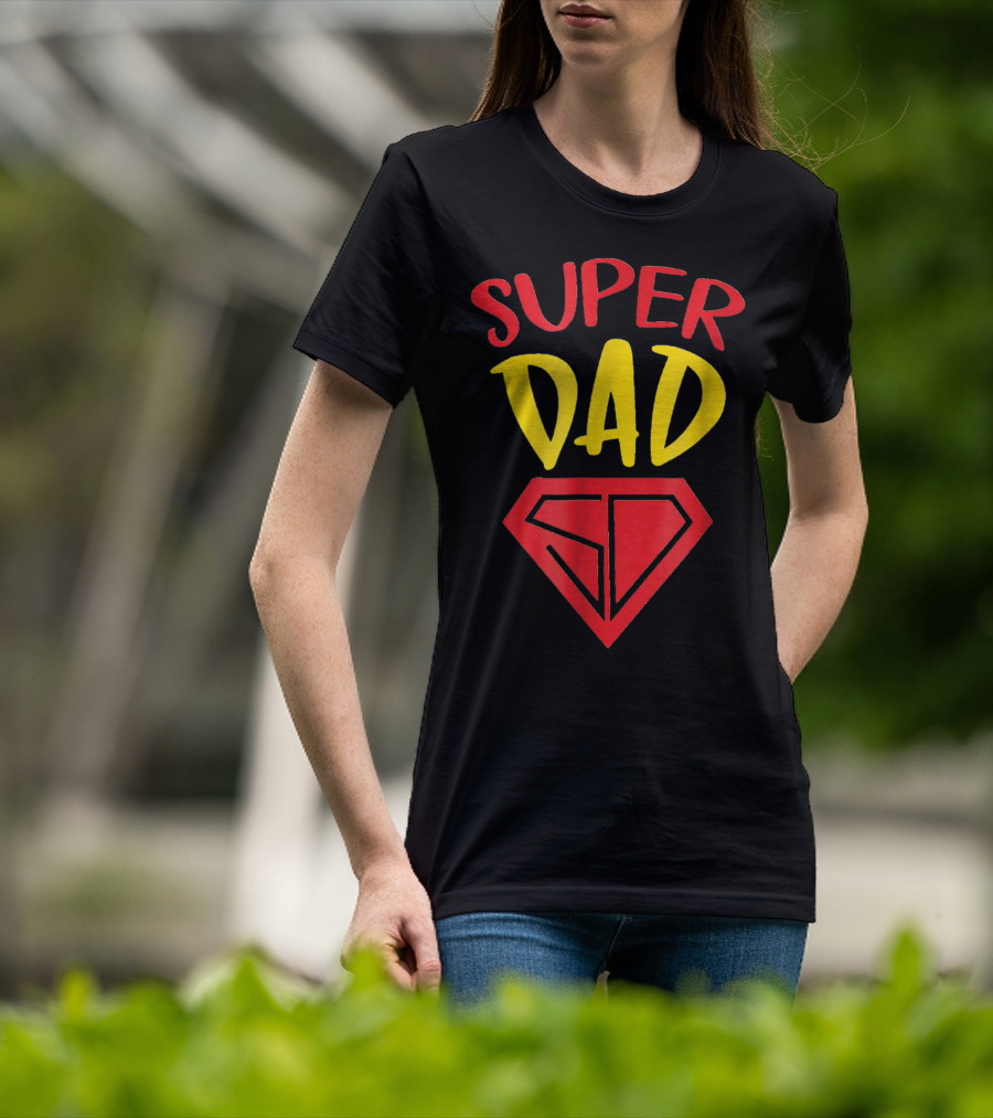 Fathers Day Super Dad SD Symbol A Dads Life Matters T-Shirt