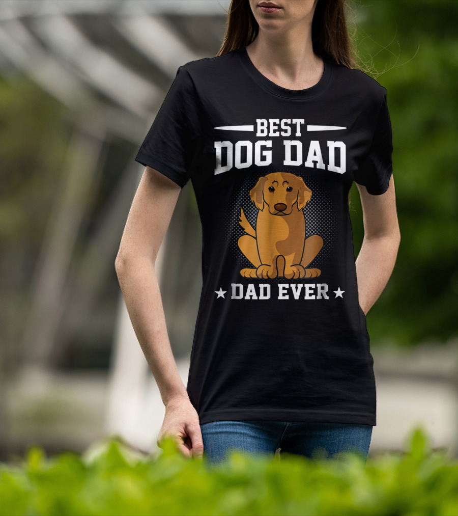Best Dog Dad Ever Golden Retriever T-Shirt
