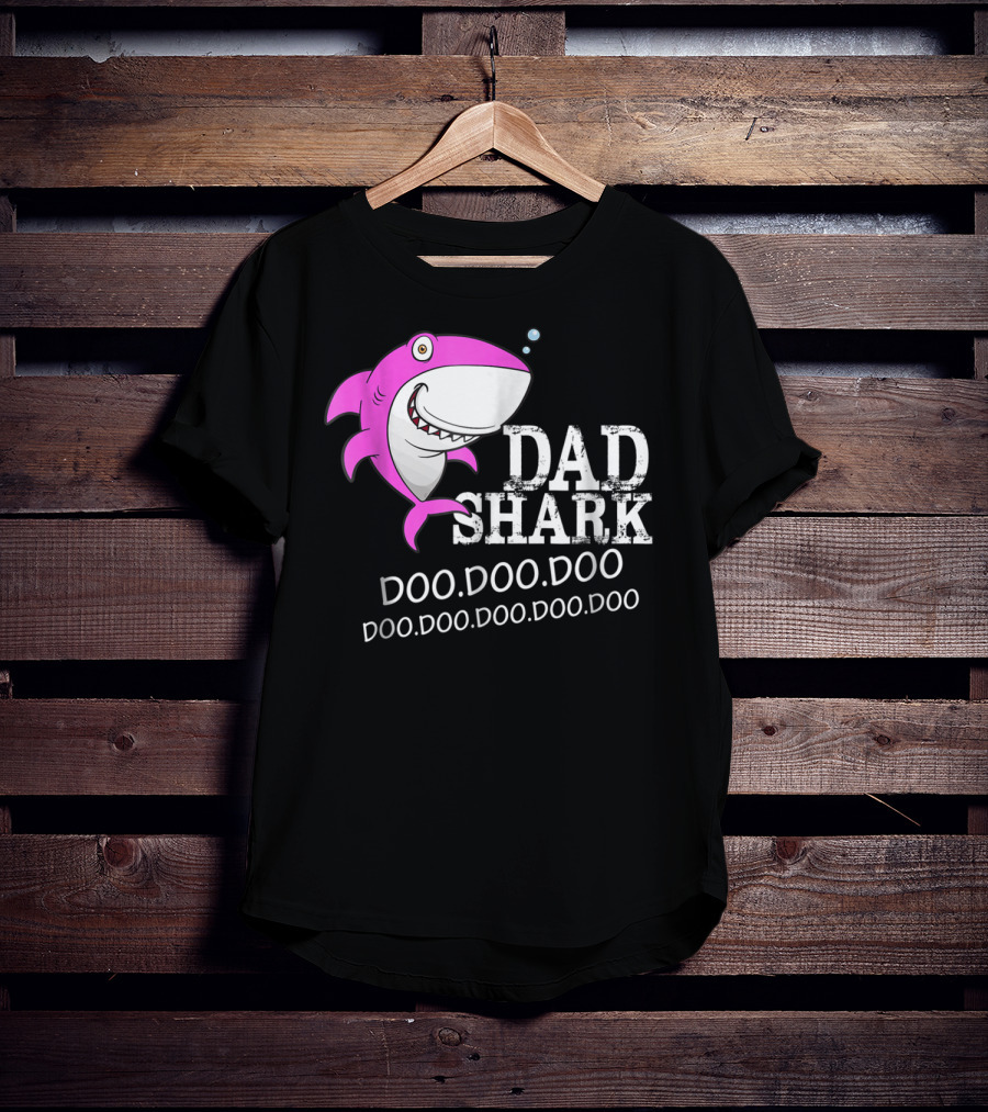 Dad Shark Doo Doo Doo Halloween Christmas Family Shark T-Shirt