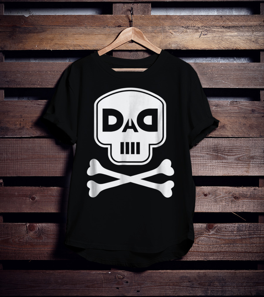 DAD White Skull Crossbones Logo Rap Merch56 T-Shirt