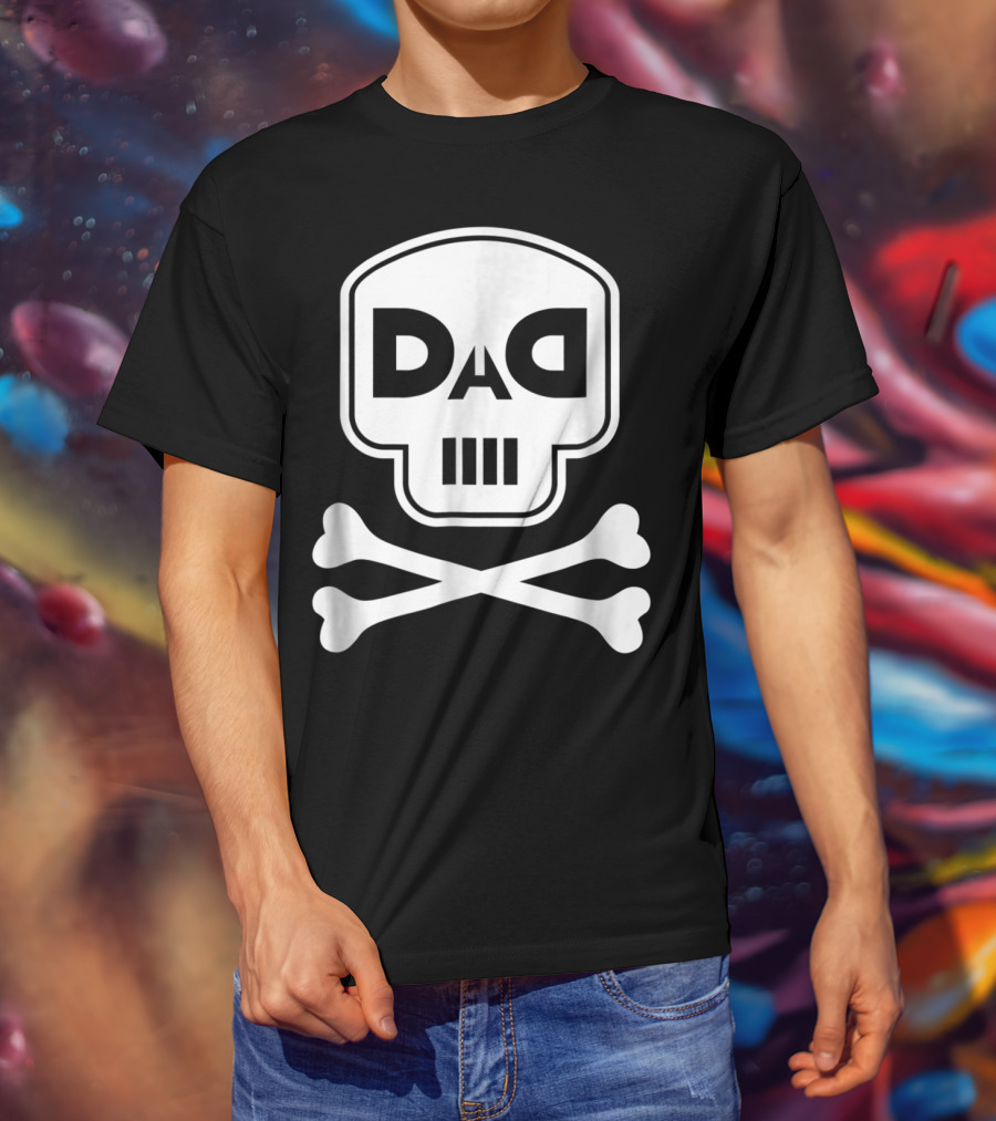DAD White Skull Crossbones Logo Rap Merch56 T-Shirt