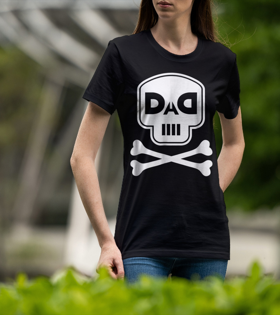 DAD White Skull Crossbones Logo Rap Merch56 T-Shirt