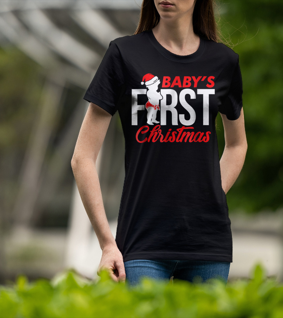 Baby's First Christmas Sister Family Grandma T-Shirt