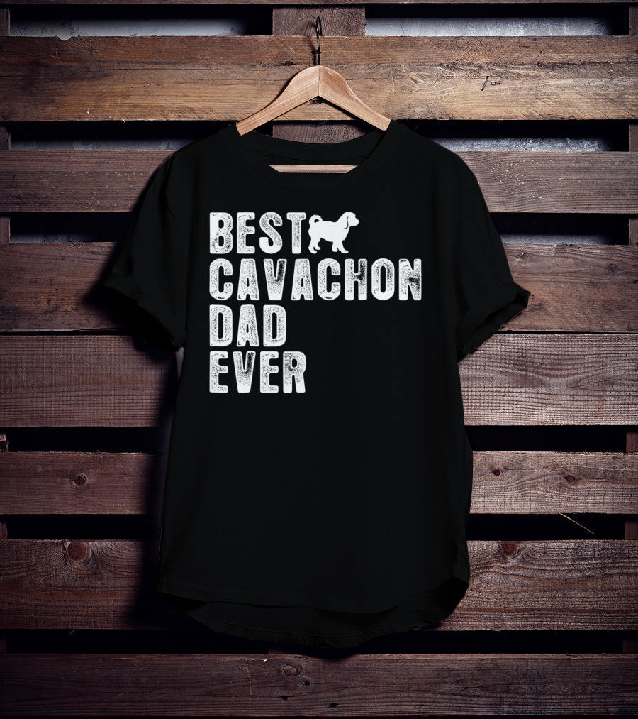 Best Cavachon Dad Ever Cavalier Bichon Mix T-Shirt