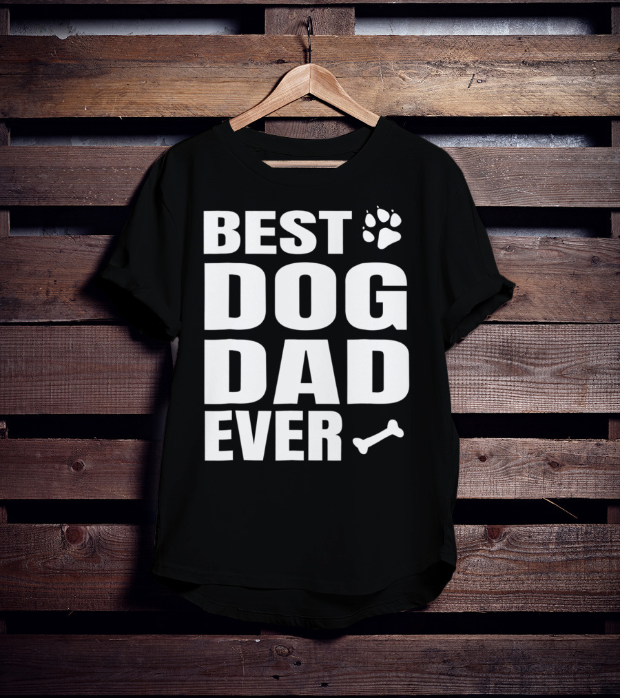 Best Dog Dad Ever Paw Bone Distressed Idea61 T-Shirt
