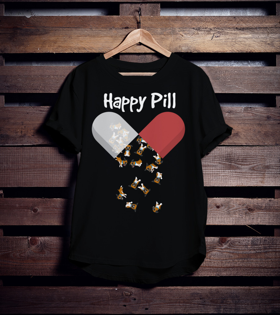 Happy Pill Boxer Dog Cute53 T-Shirt