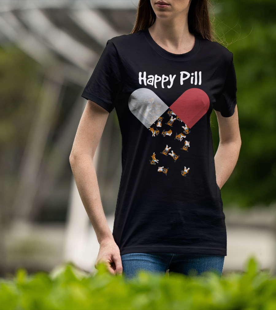 Happy Pill Boxer Dog Cute53 T-Shirt
